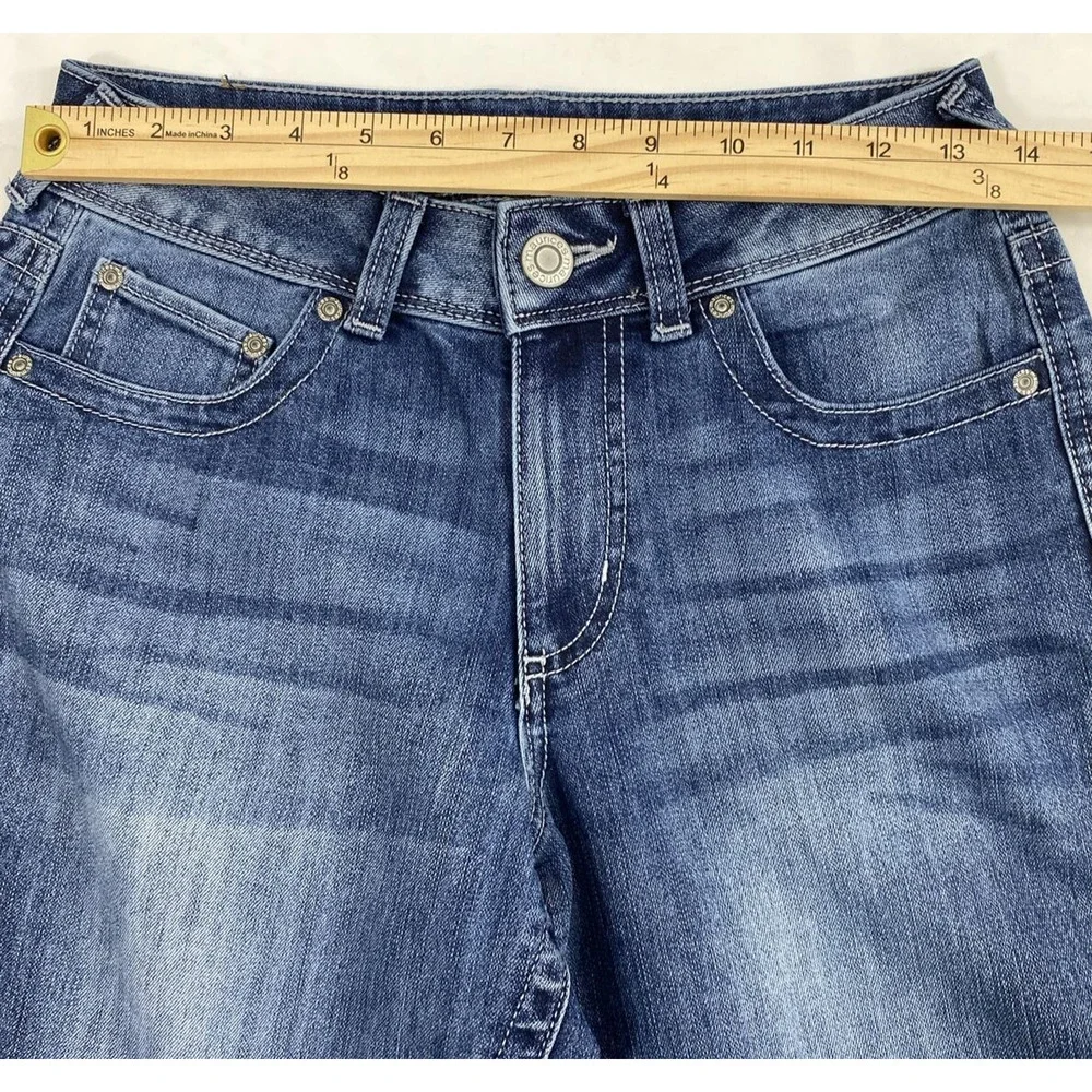 Maurice Jeans Womens‎ Size 4 High Rise Curvy Medium Wash Denim Boot
